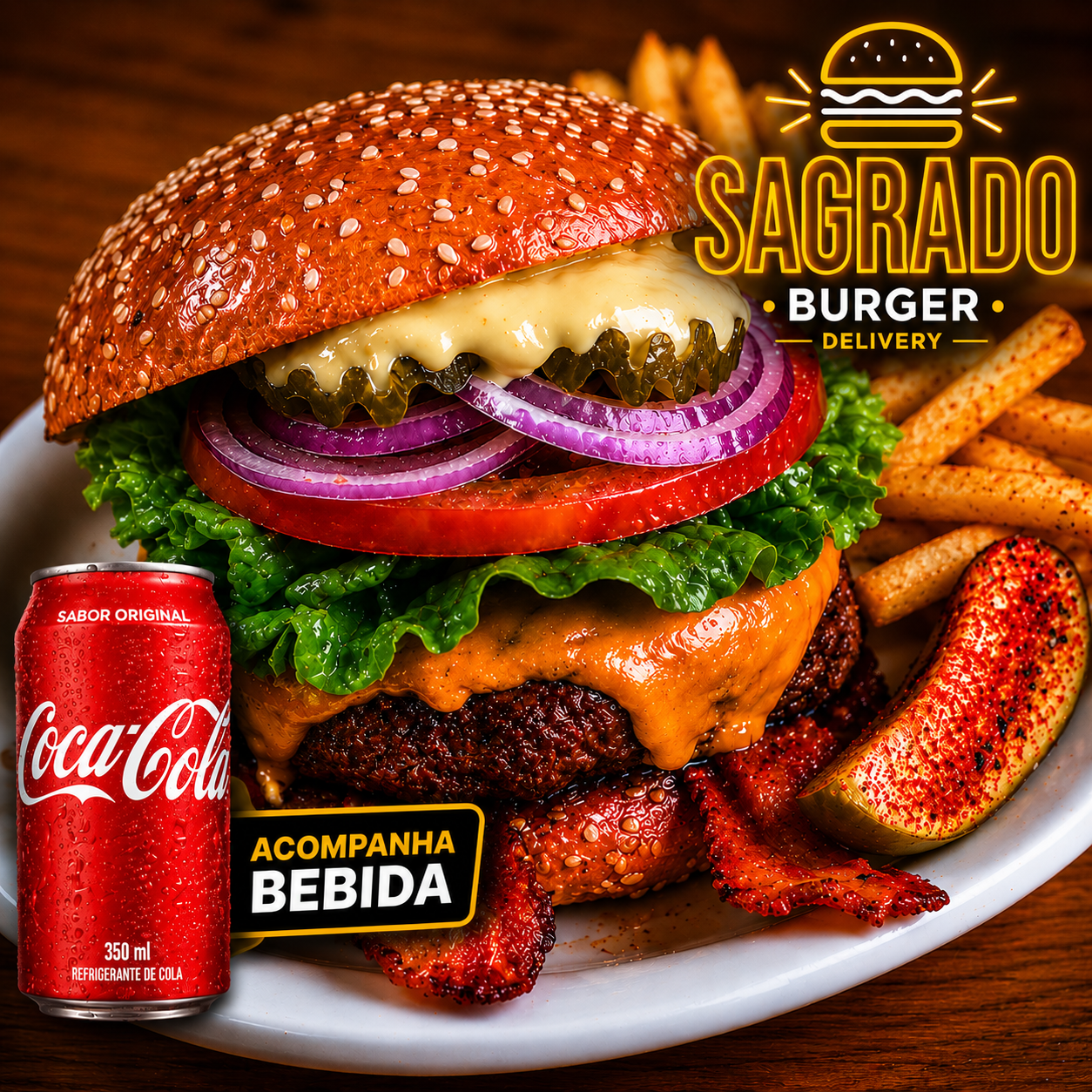 1X Classic Salada + Coca-Cola + Fritas